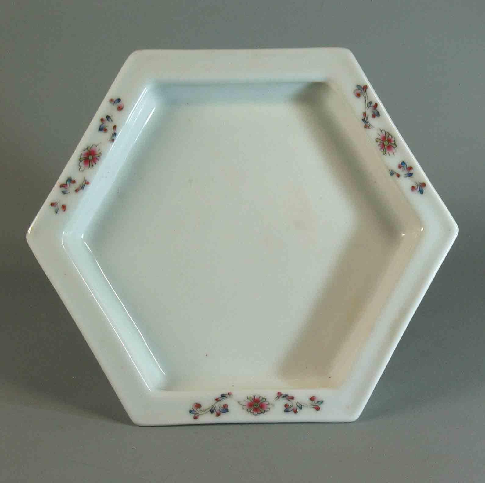 Ceramic Fine Chinese Famille Rose Hexagonal Jardiniere and Stand Republic Period For Sale