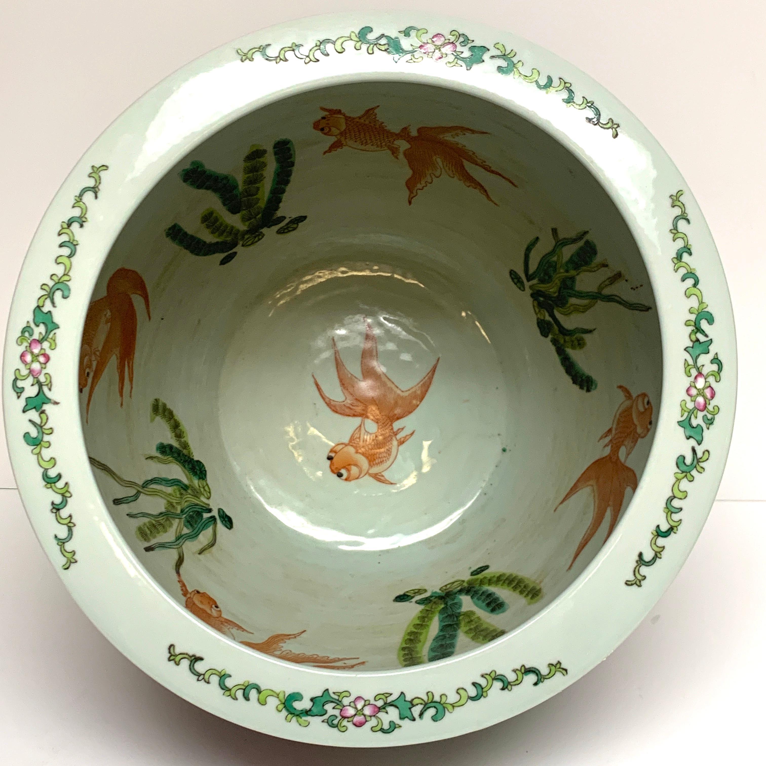 Fine Chinese Famille Verte Fishbowl For Sale 2