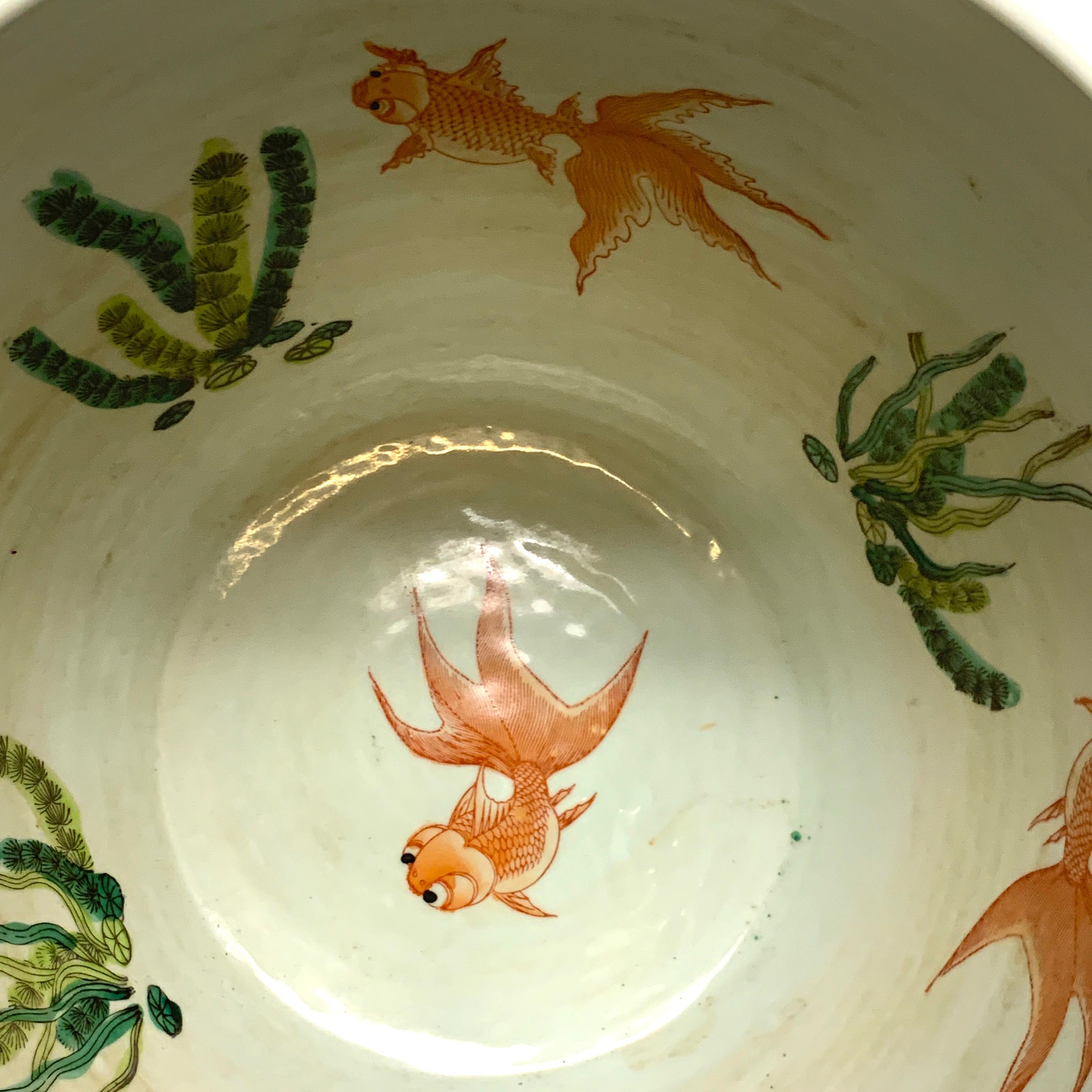 Fine Chinese Famille Verte Fishbowl For Sale 3