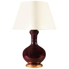 Fine Chinese Flambe Vase Mounted as a Table Lamp