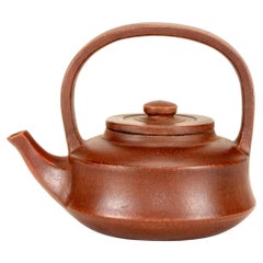 Fine Chinese Handmade Purple Clay Yixing Zisha Tall Handle Teapot