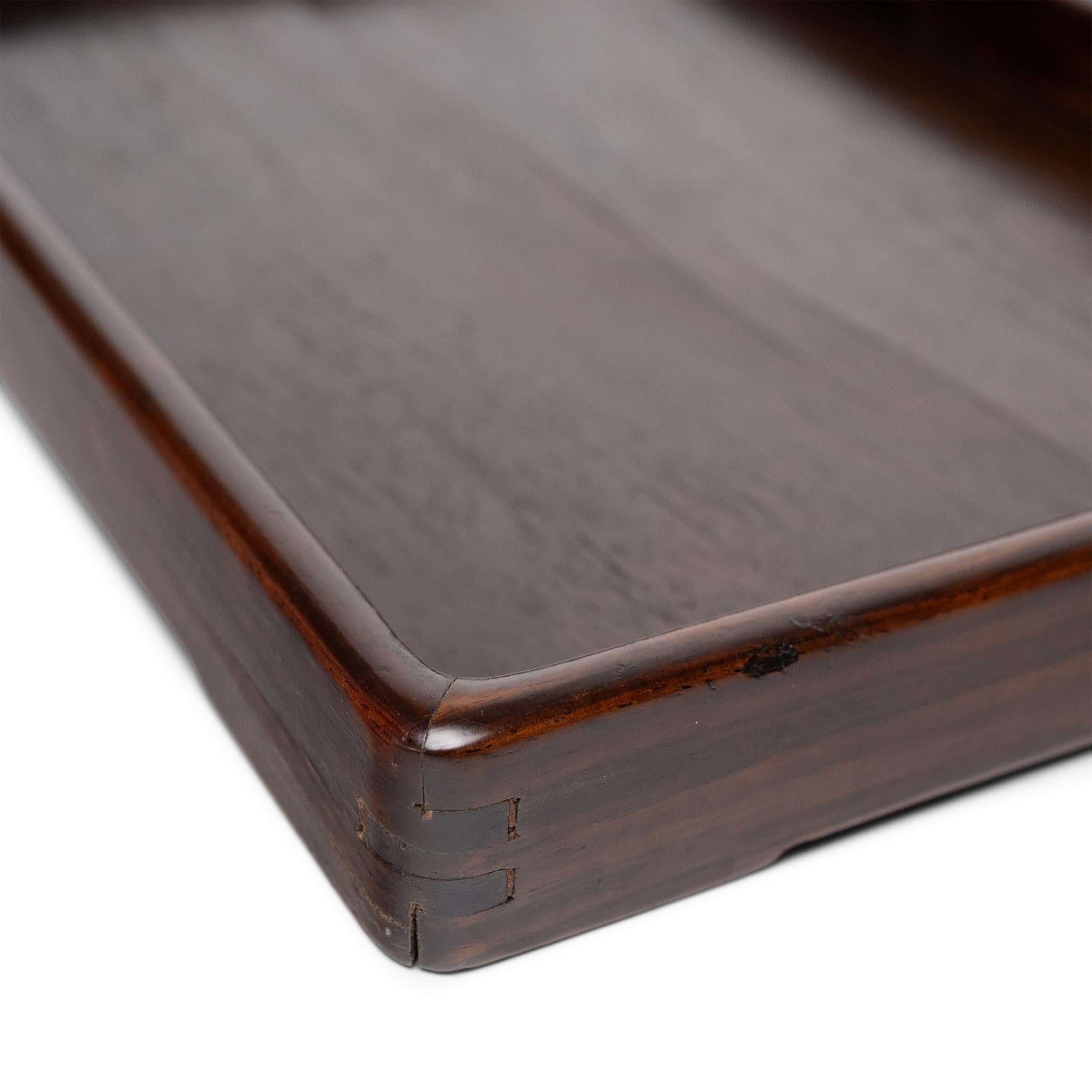Minimalist Fine Chinese Hardwood Tea Tray, c. 1850 For Sale