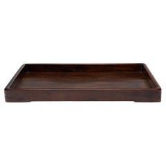 Fina bandeja de té china de madera dura, c. 1850