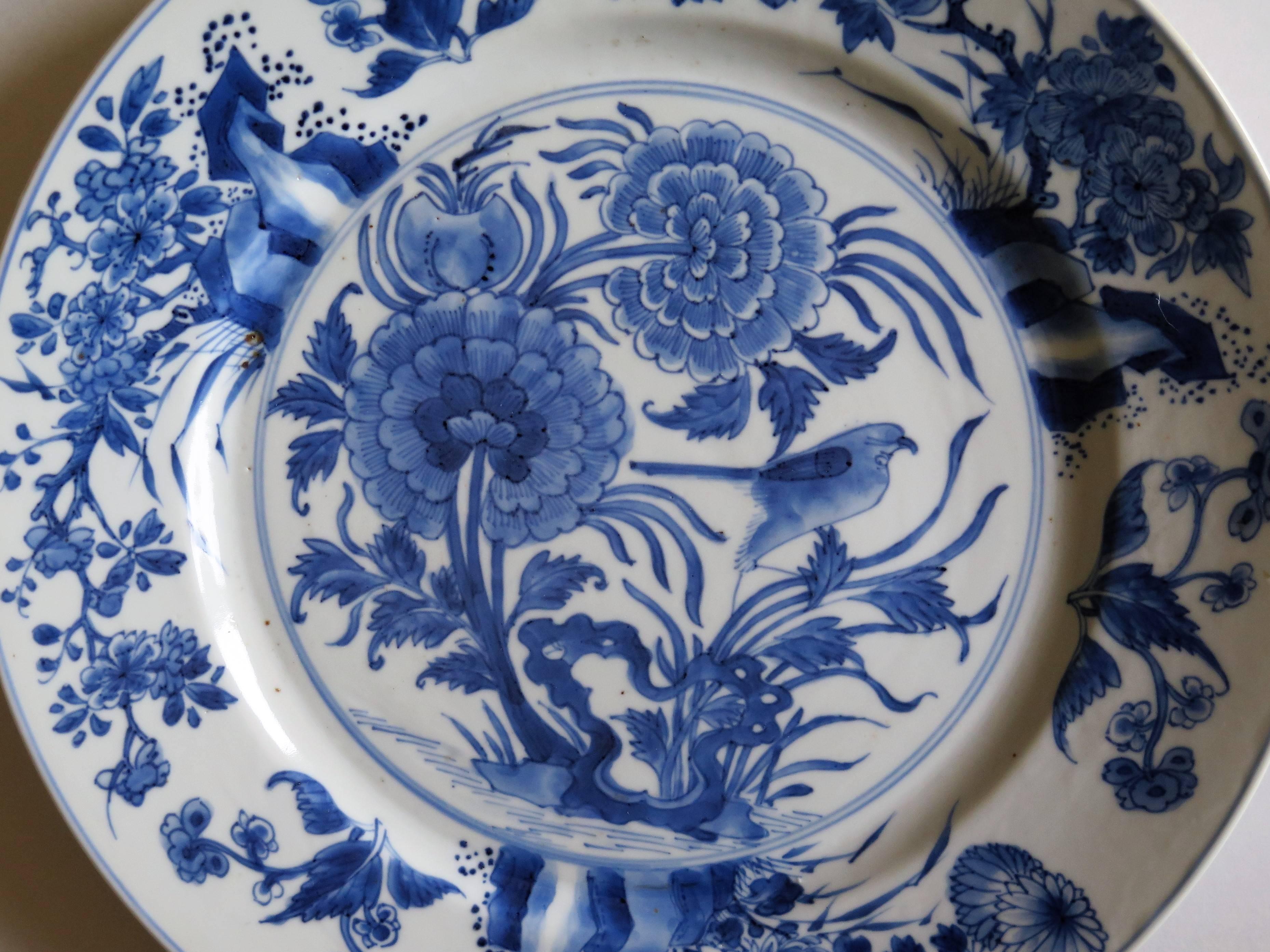 Fine Chinese Porcelain Blue and White Plate, Kangxi Period and Mark Circa 1700 1