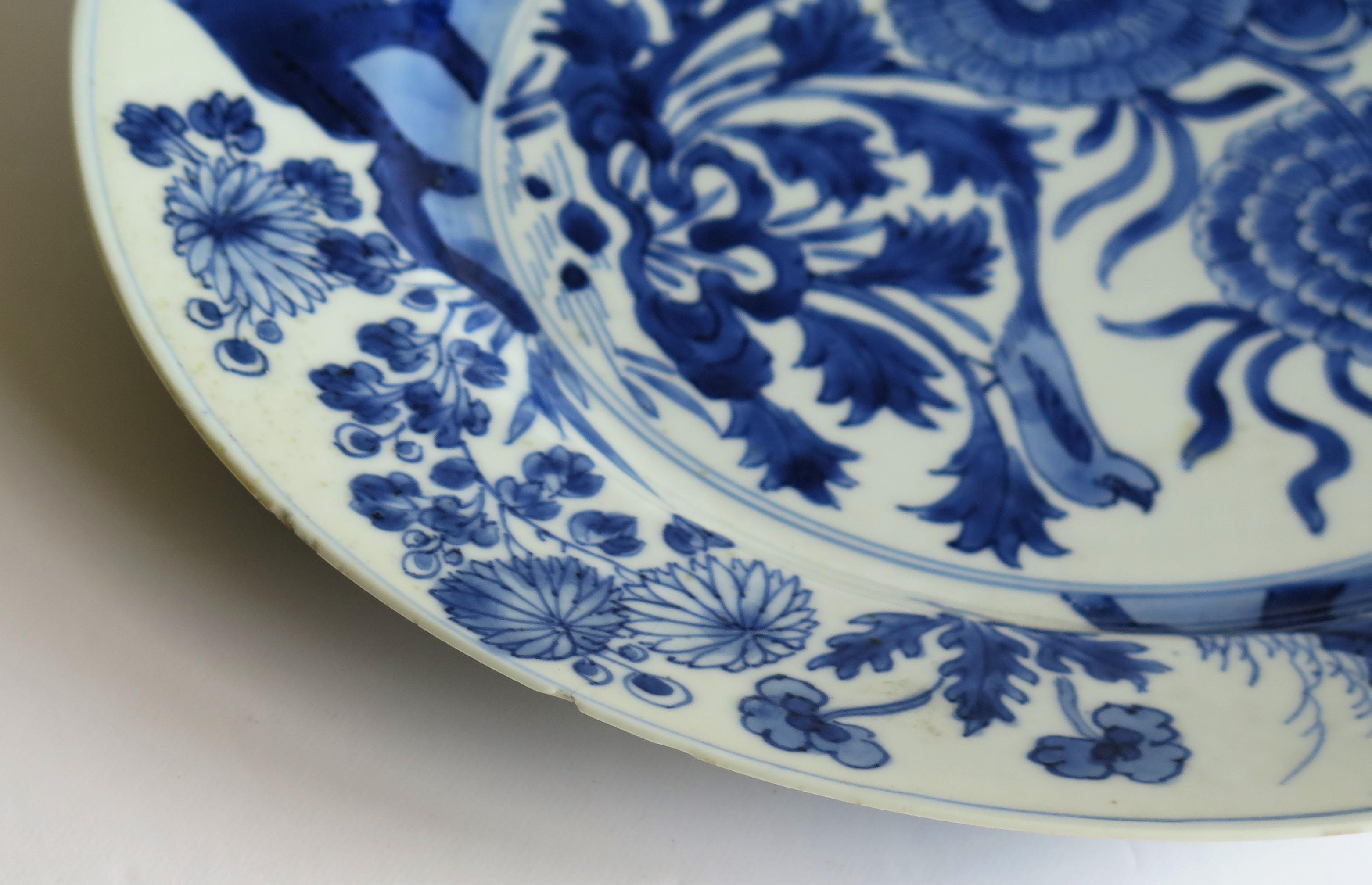 Fine Chinese Porcelain Blue and White Plate, Kangxi Period & Mark, circa 1700 2