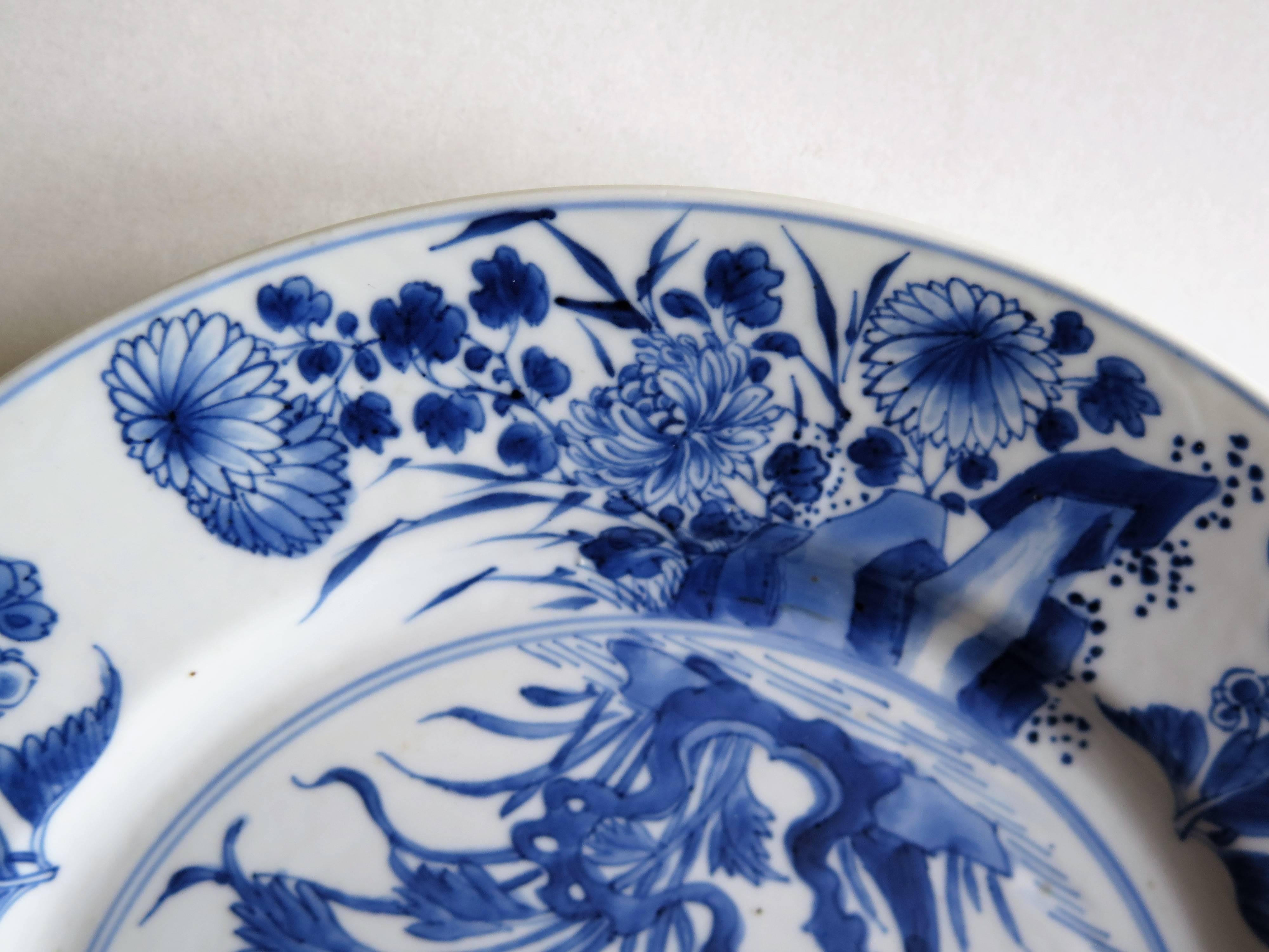 Fine Chinese Porcelain Blue and White Plate, Kangxi Period and Mark Circa 1700 5