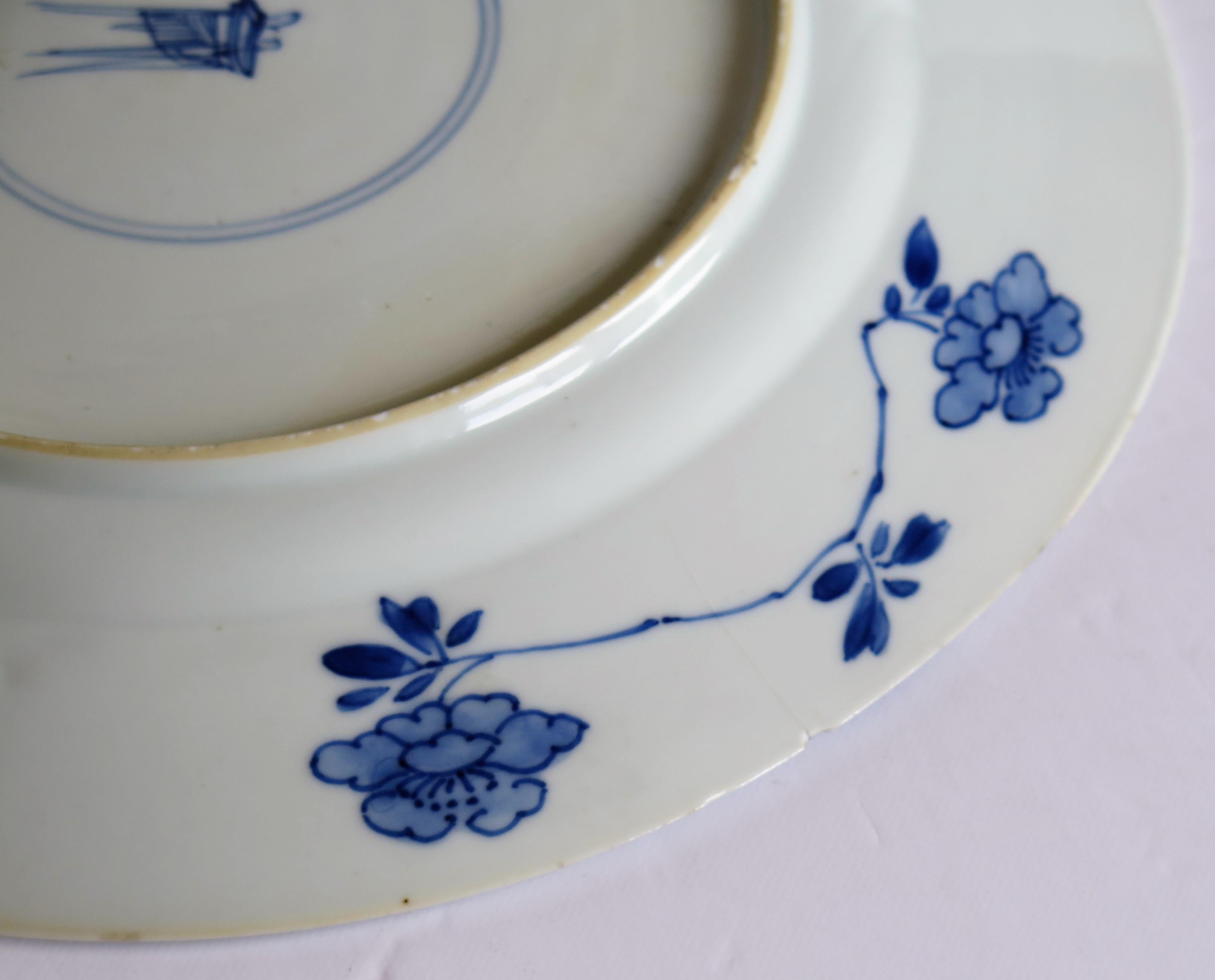 Fine Chinese Porcelain Blue and White Plate, Kangxi Period & Mark, circa 1700 6