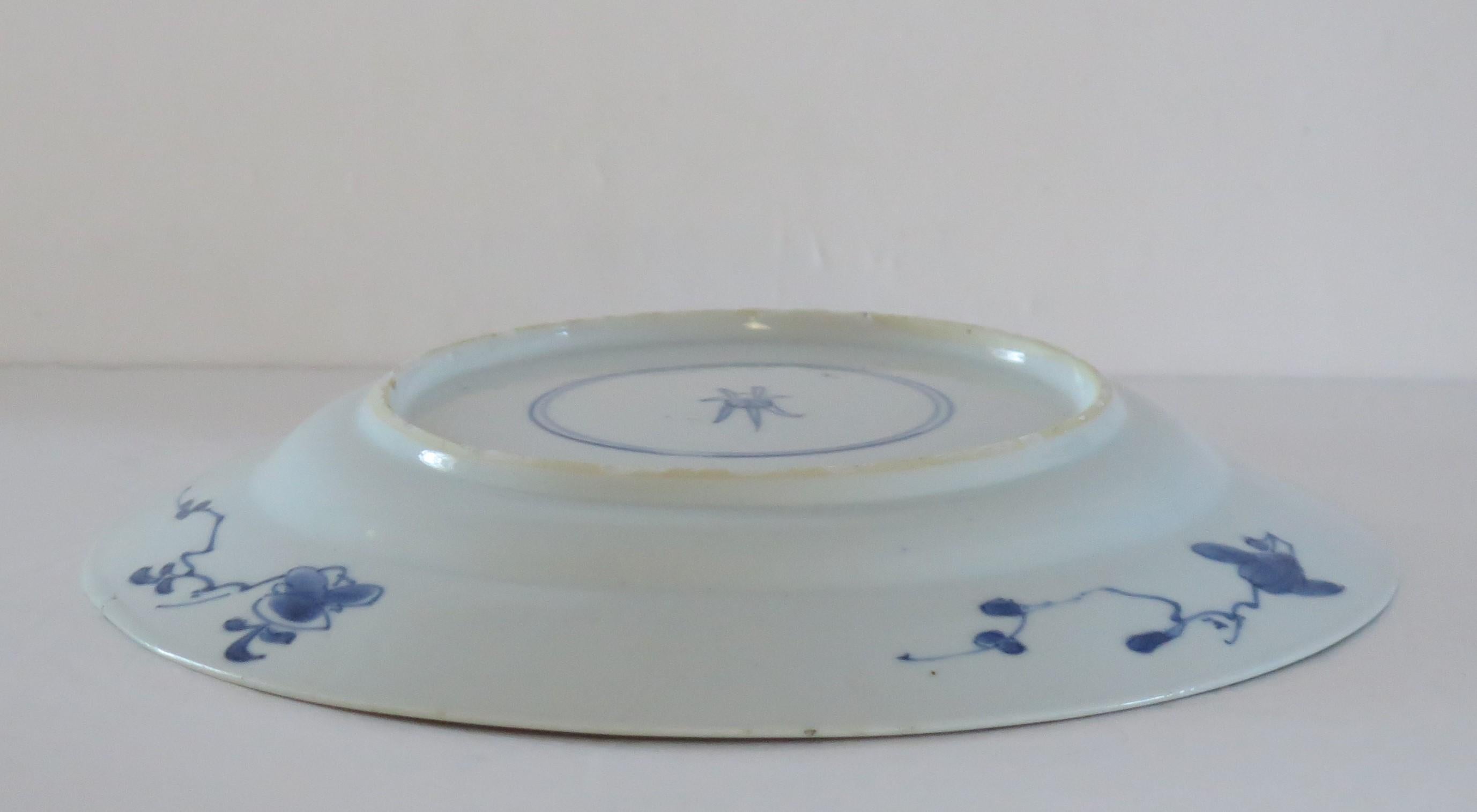 Kangxi marked Chinese Plate Porcelain Blue & White, Circa 1700 3