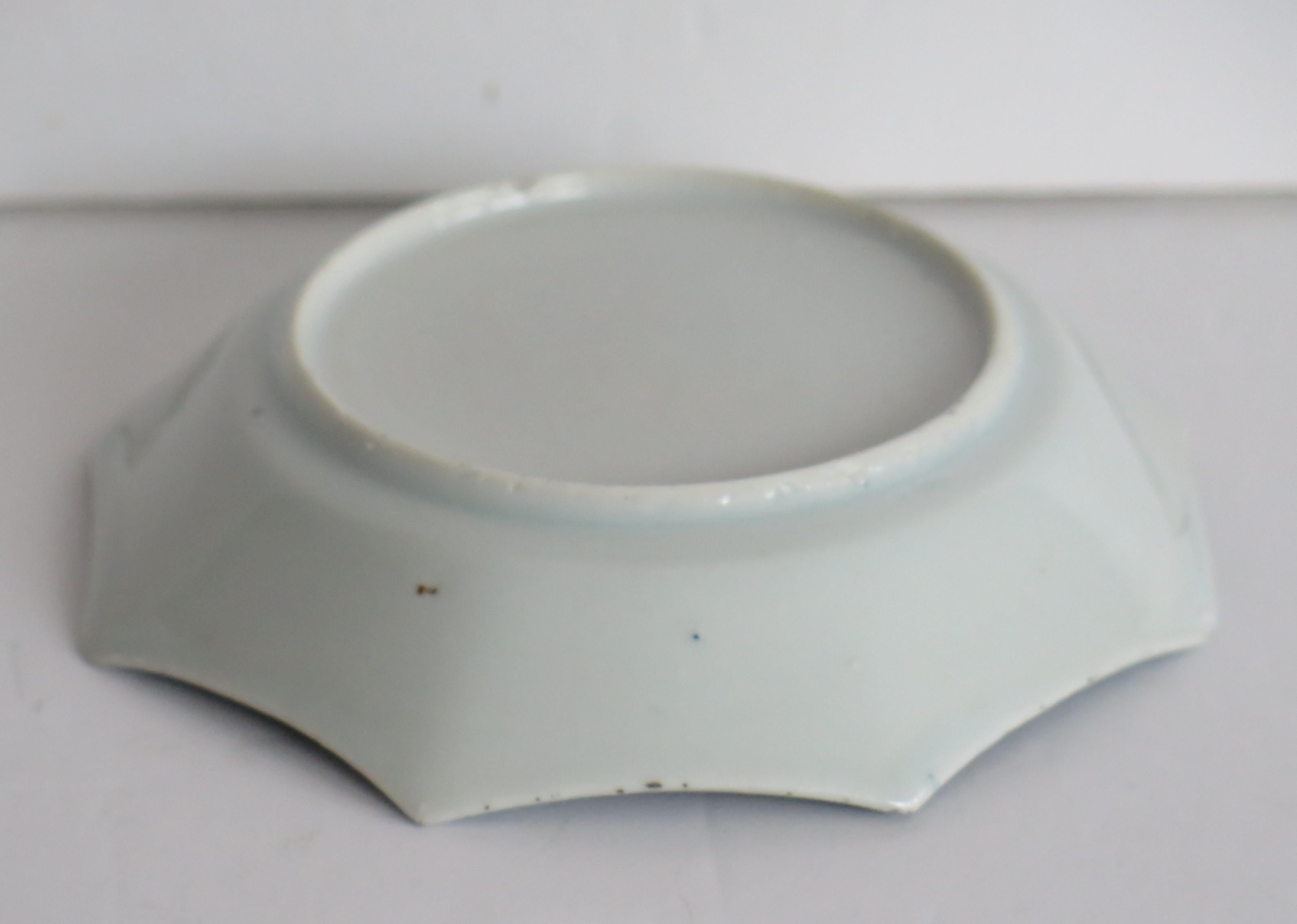Qing Kangxi Chinese small Dish Porcelain Blue & White, Circa 1700 For Sale 5