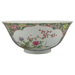 Fine Chinese Porcelain Famille Rose Fencai Flower Bowl Millefleur Ground 20c