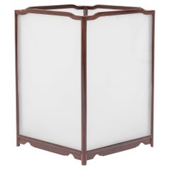 Belle lanterne carrée chinoise avec verre dépoli, vers 1900
