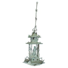 1950s Fine Chinese Vintage Hanging Figural Sculpture Bronze Asian Art