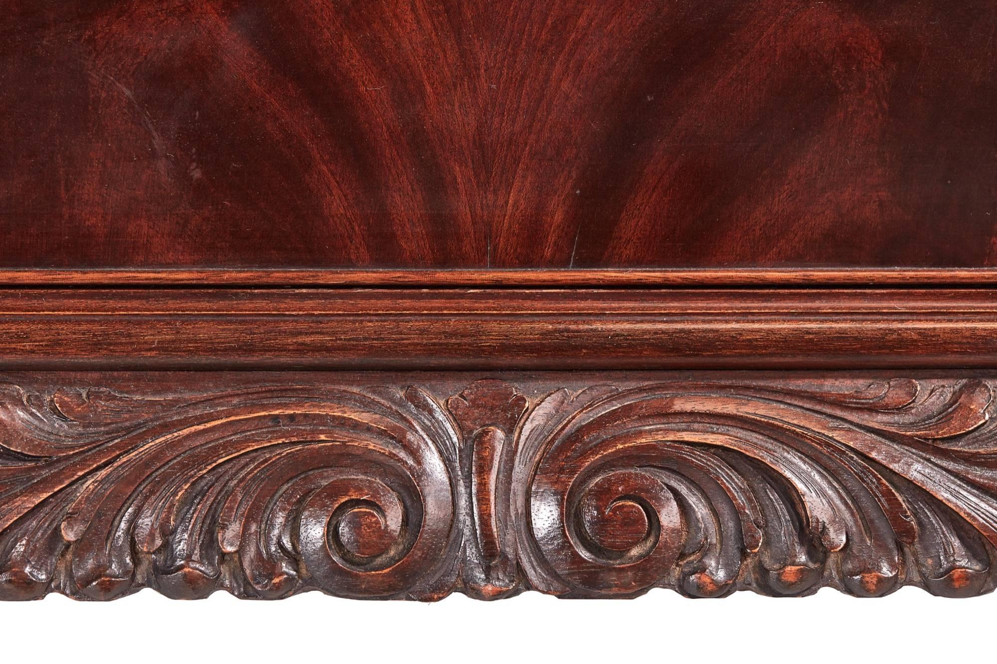 Fine Chippendale Revival Carved Mahogany Breakfront Display Cabinet 5