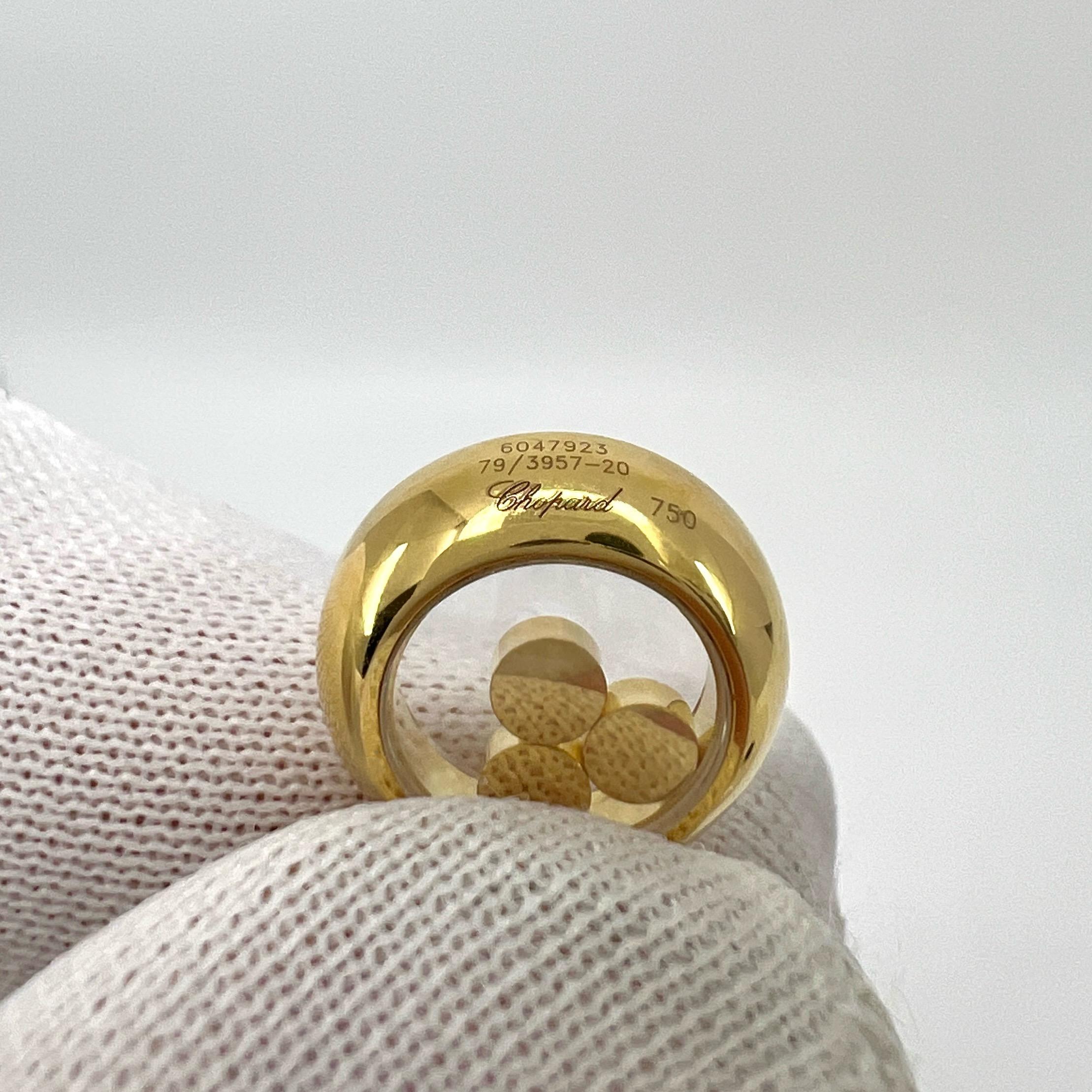 Chopard, collier pendentif Happy Diamonds rond halo en or jaune 18 carats avec boîte 2