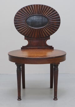 Fine circa 1780 Georgian Shell Back Hall Chair Gillows of Lancaster Attributed