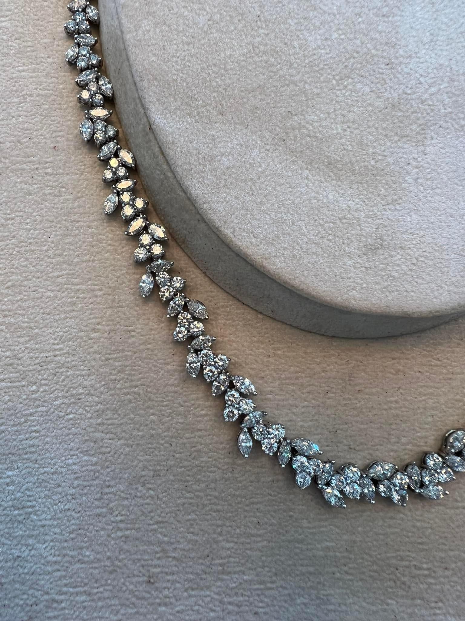Fine circa 1910 Cartier Paris 15.4 Ct Diamond & Platinum Necklace 1
