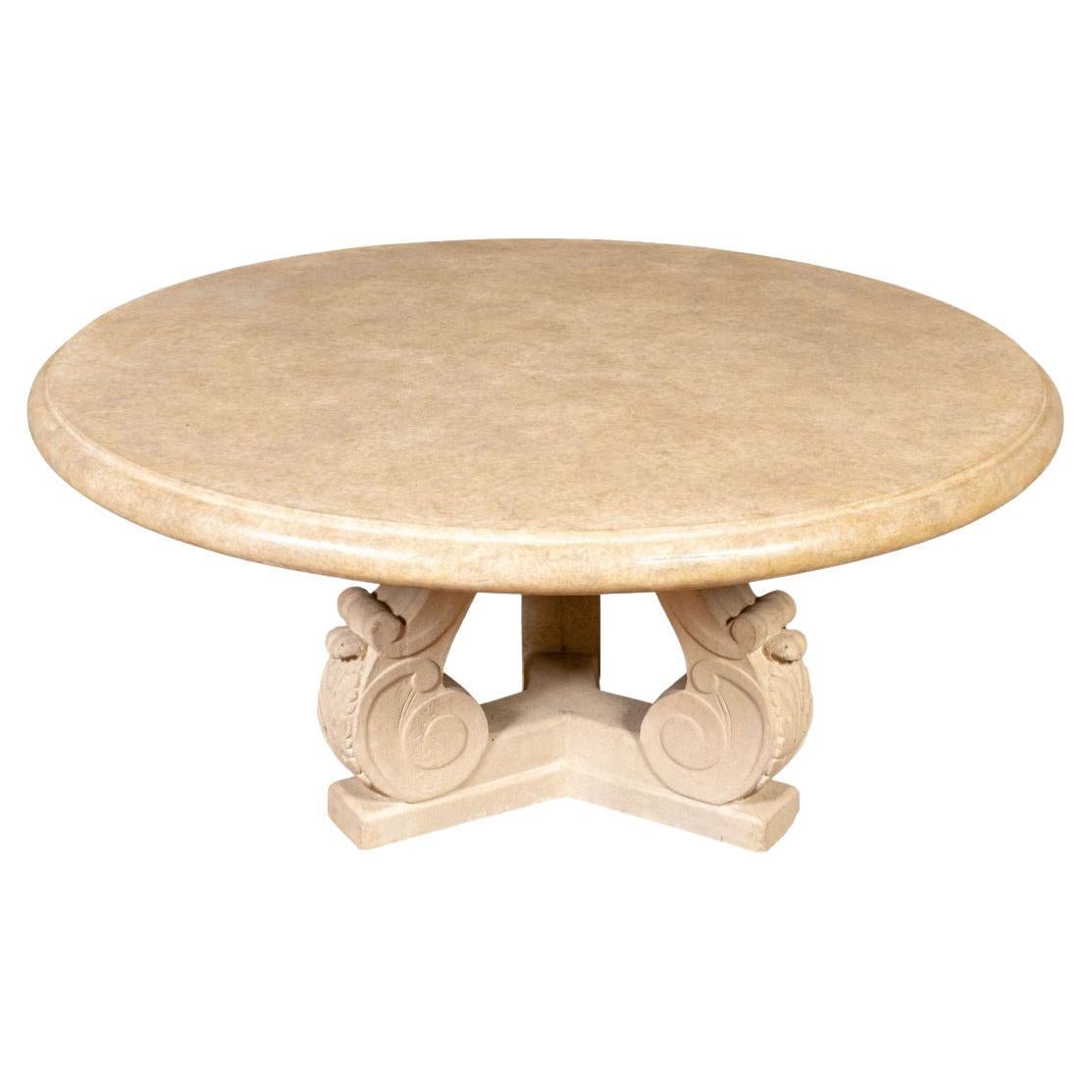Fine Classical Style Cast Faux Stone Table