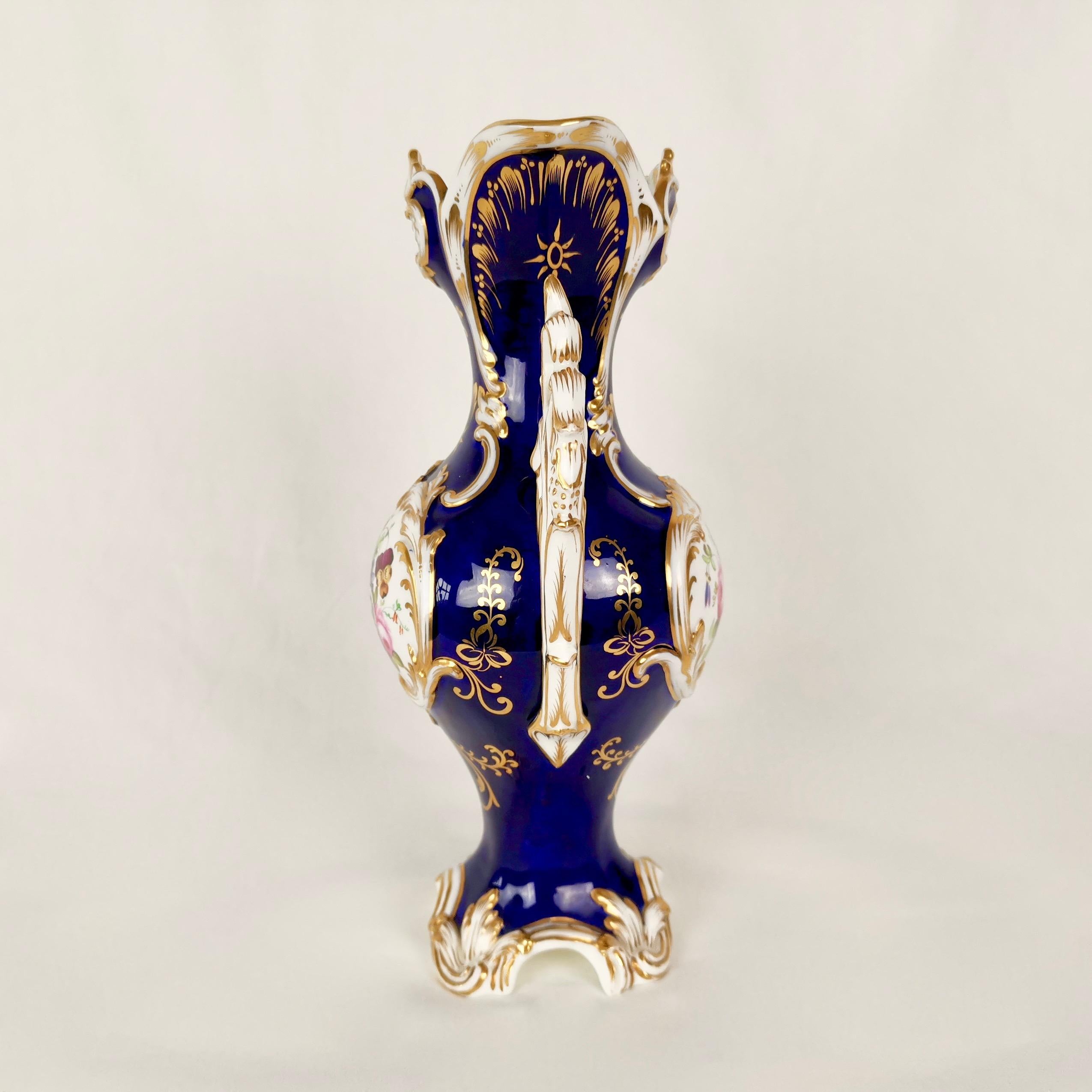 This is a stunning vase made by Coalport, circa 1835. The vase is in very fine condition and made with superb skill.

Coalport was one of the leading potters in 19th and 20th century, coming out with many innovative designs. The pottery emerged