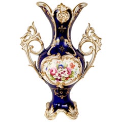 Antique Fine Coalport Vase, Rococo Revival Style, circa 1835