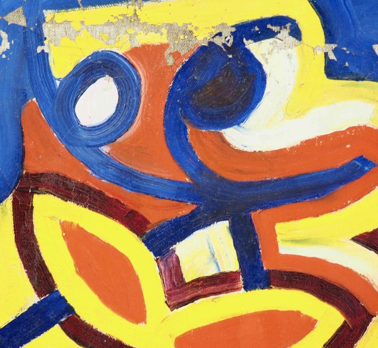 Fine Cobra Painting, Acrylic on Canvas in the Style of Karel Appel For