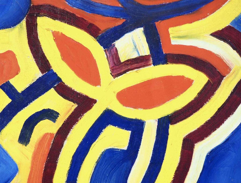 Fine Cobra Painting, Acrylic on Canvas in the Style of Karel Appel For
