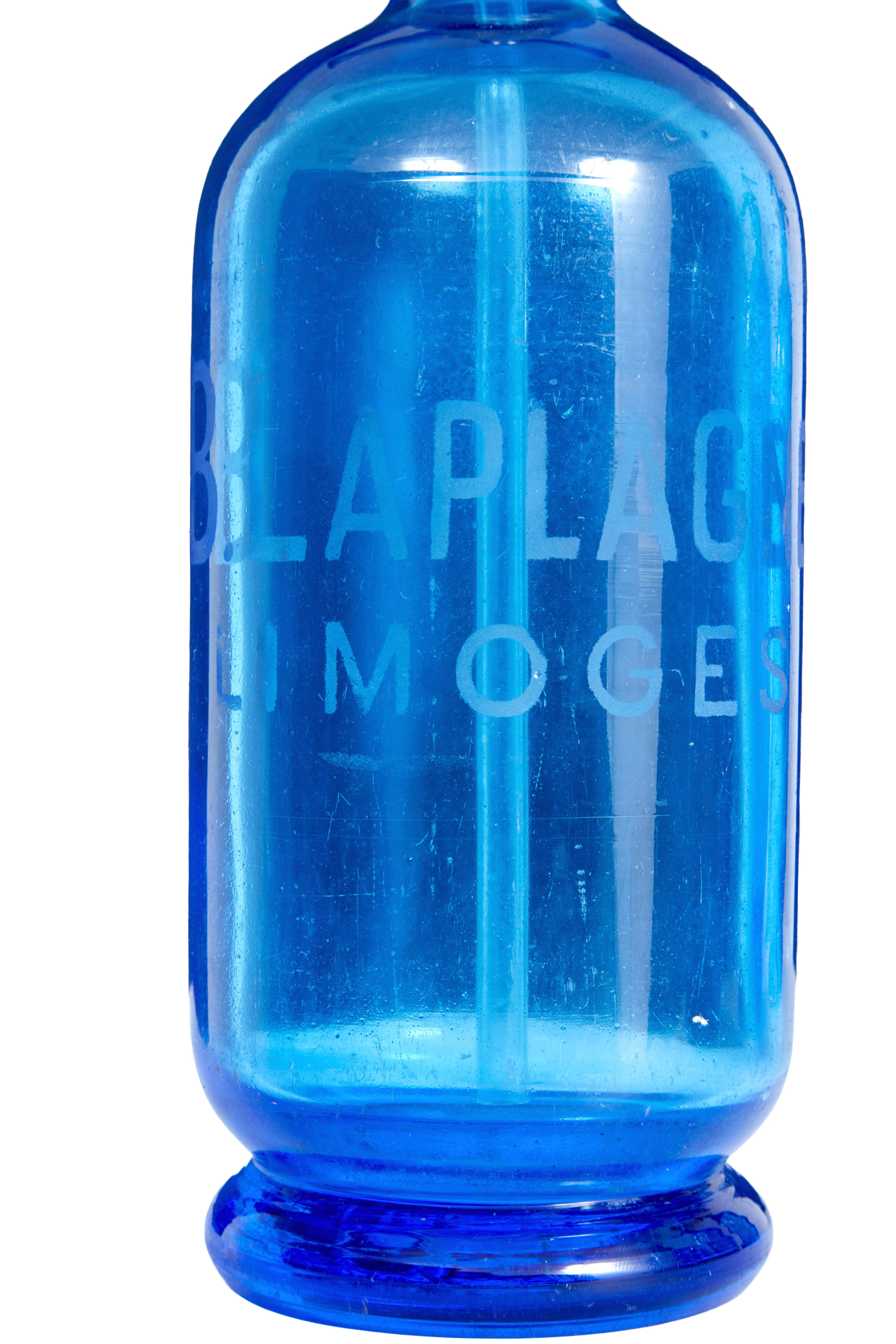 Smaltato Raffinata collezione di 4 sifoni da soda in vetro acidato francese in vendita
