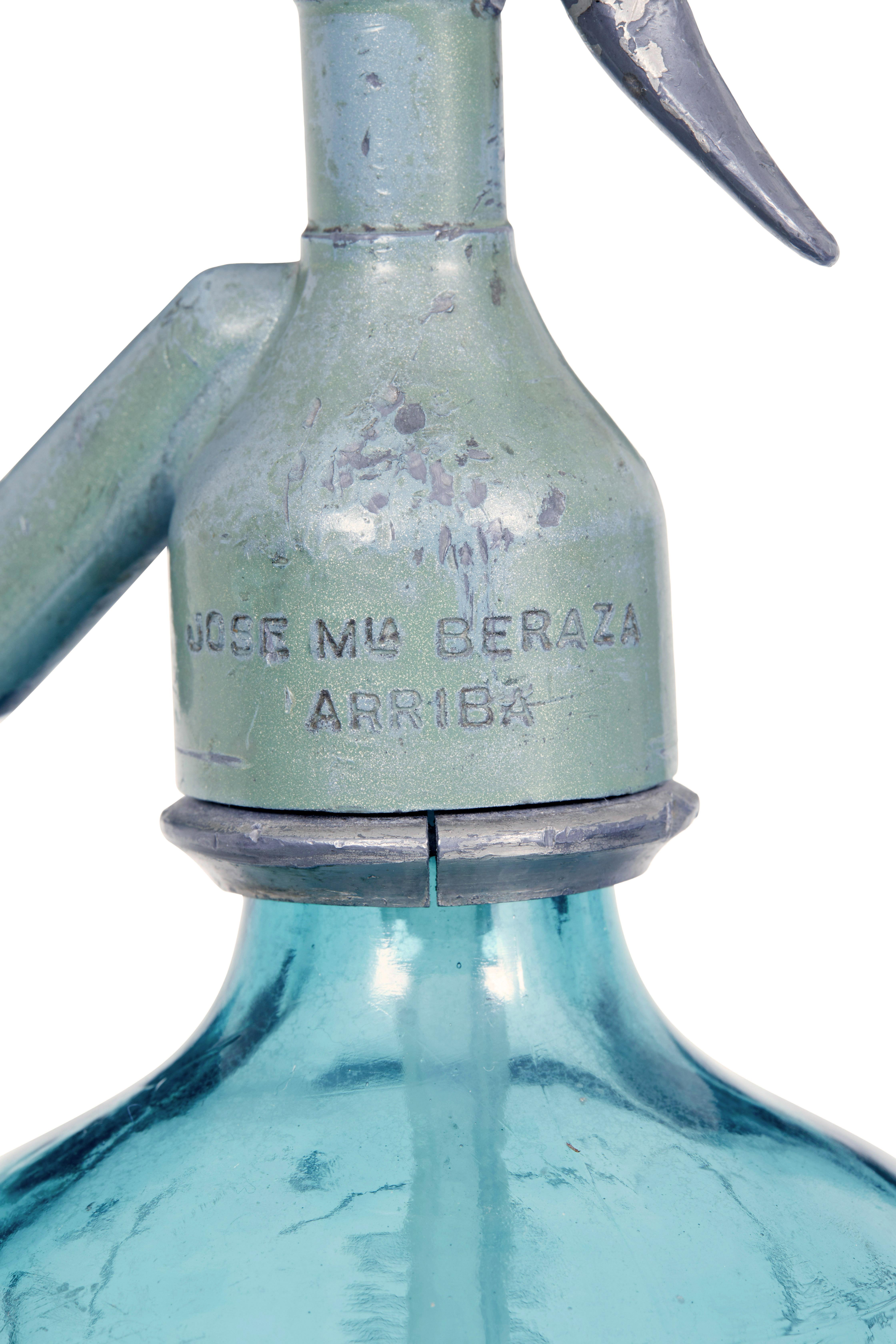 XX secolo Raffinata collezione di 4 sifoni da soda in vetro acidato francese in vendita