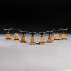 Fine Collection of Early 19th Century Grand Tour Bronze and Marble Empire Tazzas