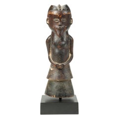 Antique Fine Congo Mbala carved wood figure, Early 20th century, Africa