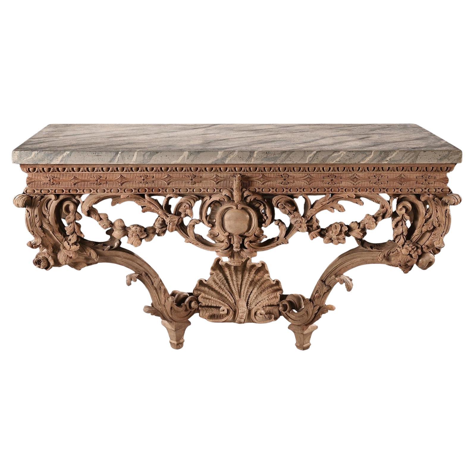 Fine Console Table in the Rococo Style after the Pair from Buxted Park For Sale