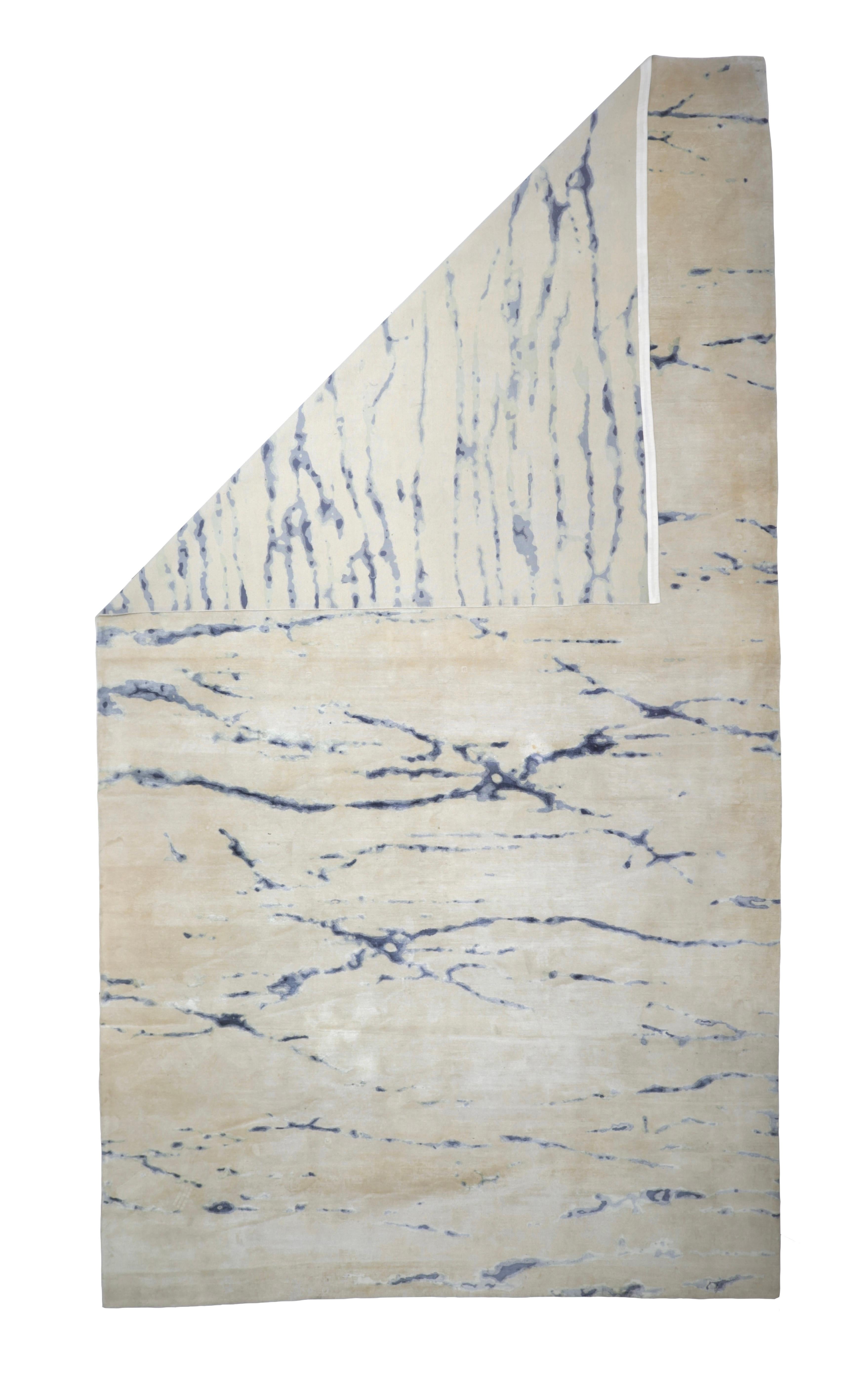 Fine Contemporary Nepalese Silk Rug 12' x 22’.