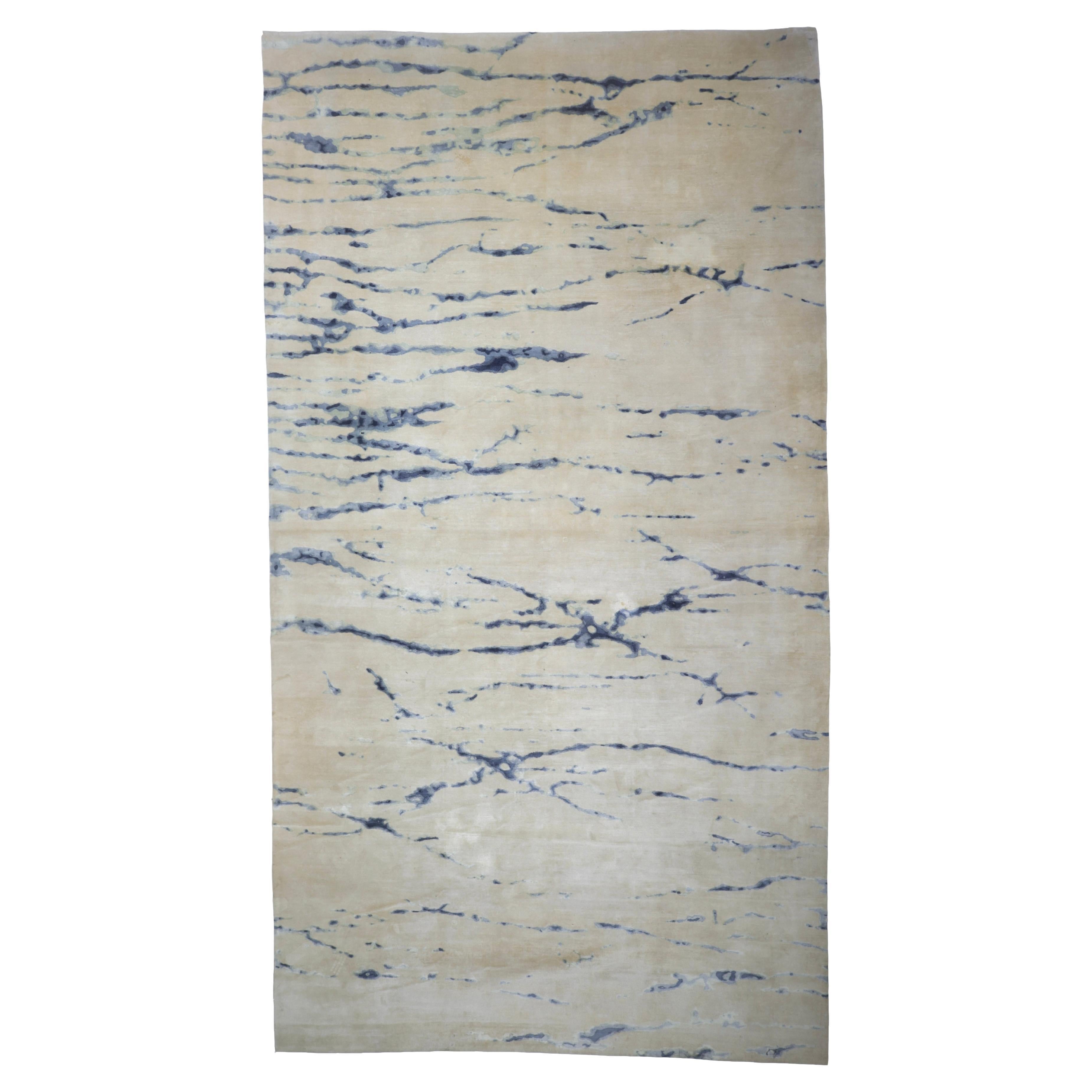 Fine Contemporary Nepalese Silk Rug 12'0" x 22’0" For Sale