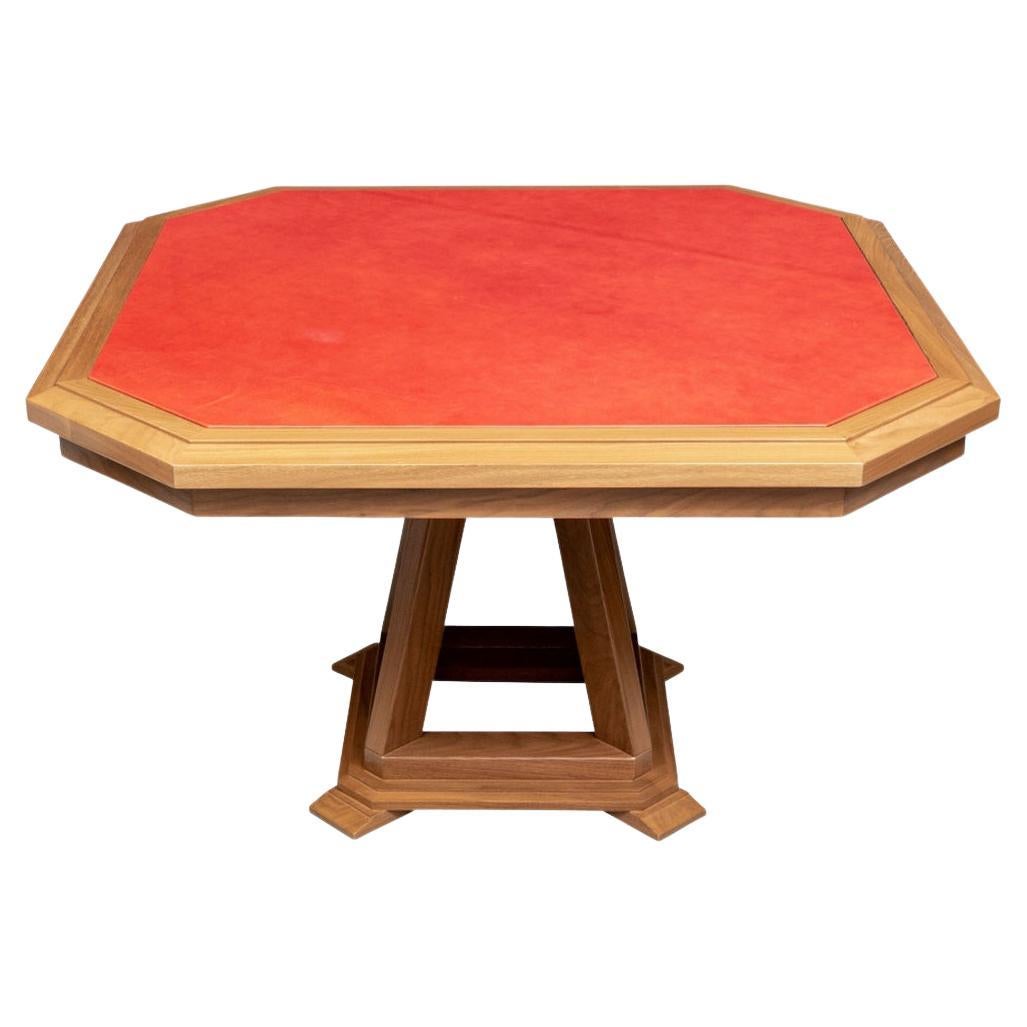 French Antique Leather Top Games Table at 1stDibs leather top game table