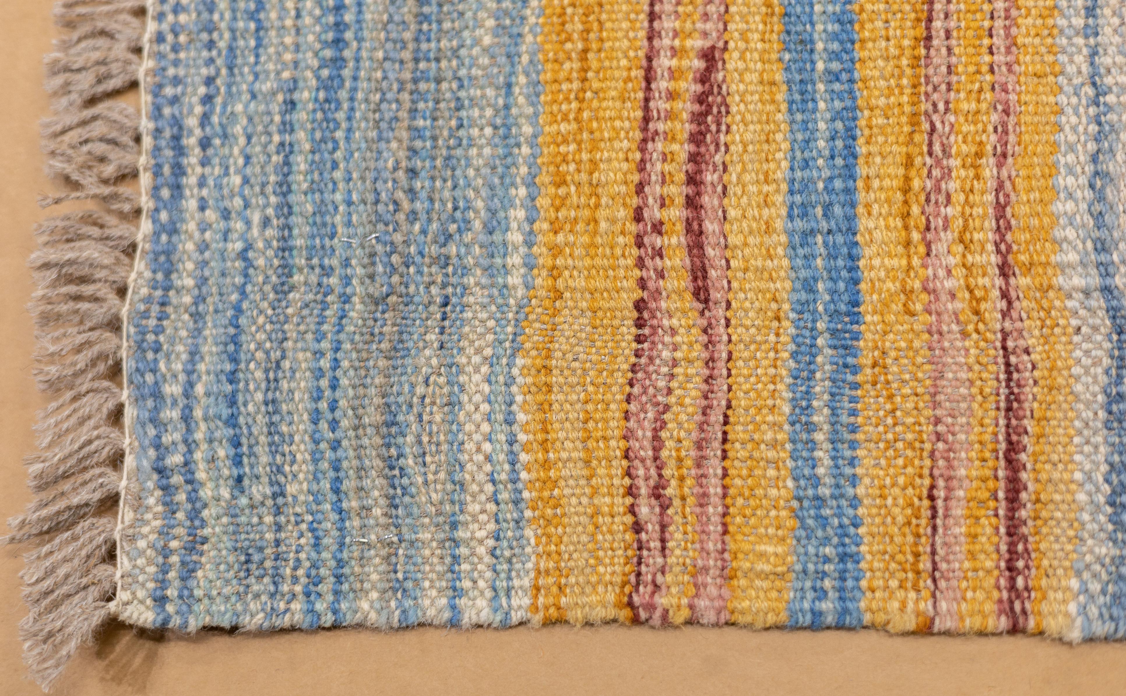 Fine Contemporary Turkish Kilim Flat Weave Wool Rug 5'8