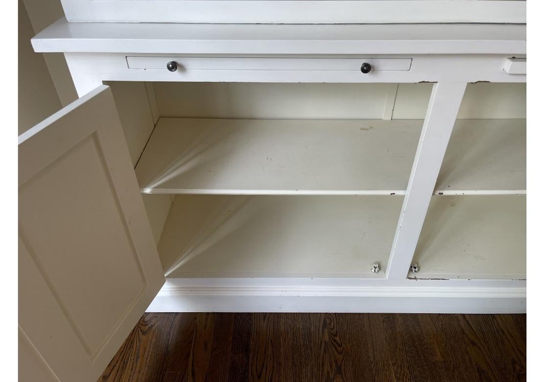 Metal Fine Contemporary White Painted Bookshelf Cabinet  For Sale