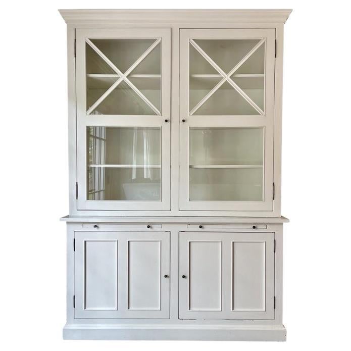 Fine Contemporary White Painted Bookshelf Cabinet  For Sale