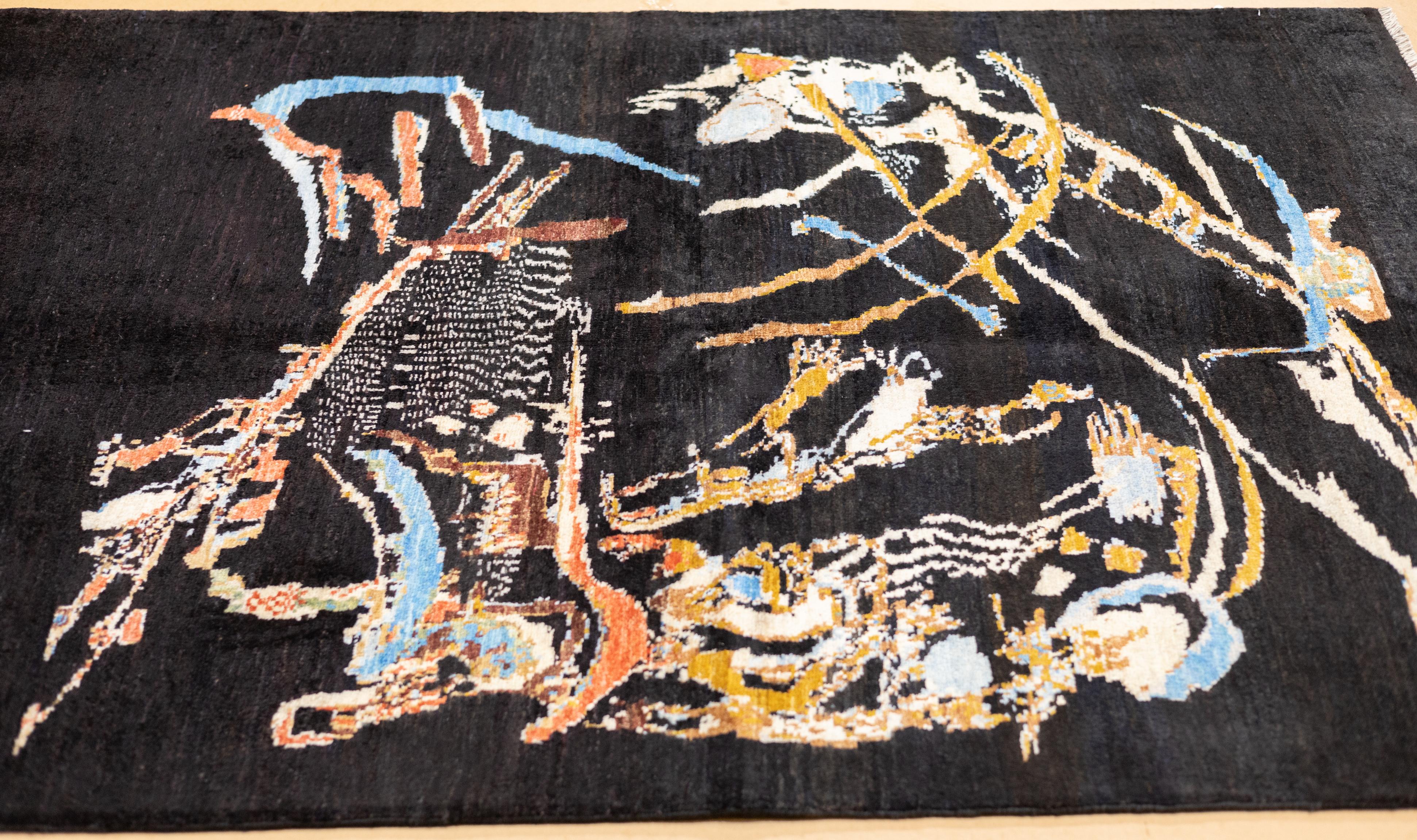 Fine Contemporary Wollteppich 4'2