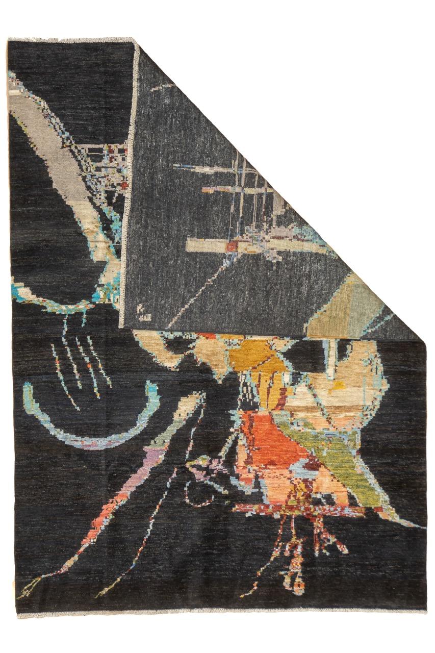Tapis de laine fin et contemporain 5'6