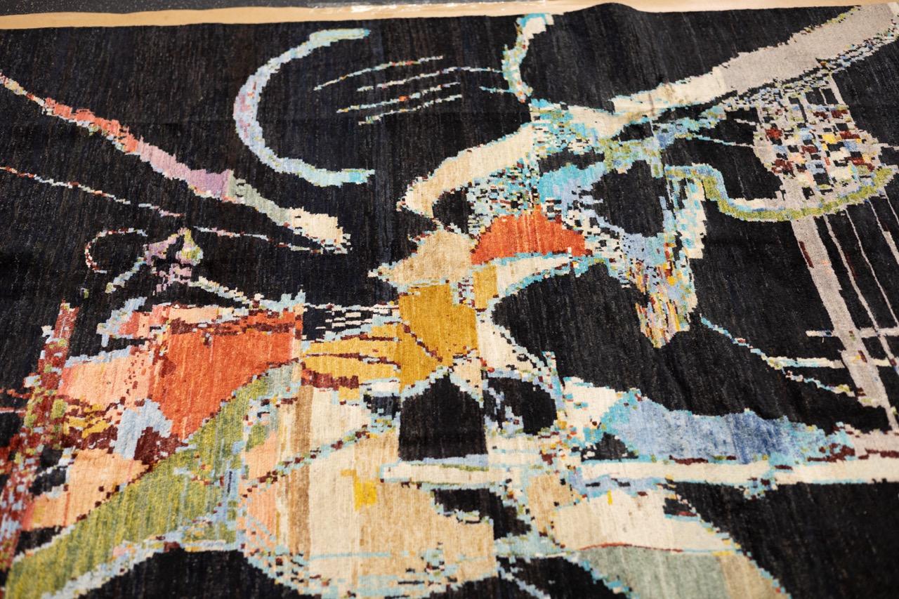 Laine Tapis de laine contemporain 5'6