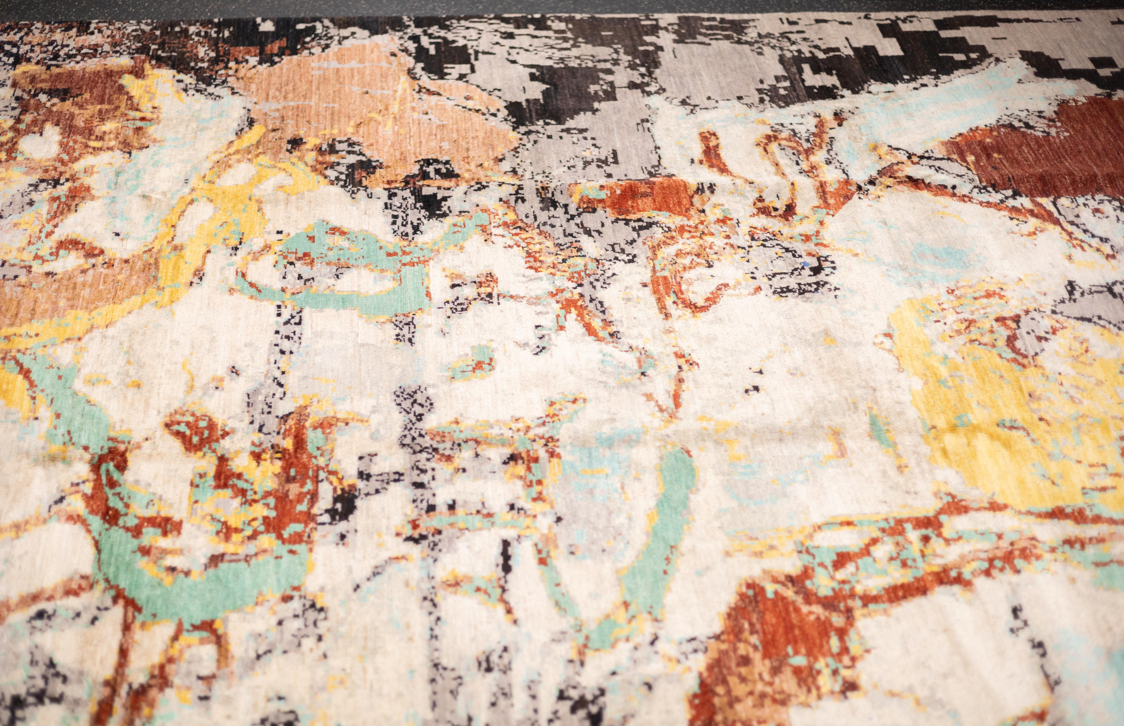 Tappeto Fine Contemporary in Lana 8'6'' x 11'5'' In condizioni Nuovo in vendita a New York, NY