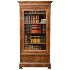 Fine Continental Figured Walnut Bookcase