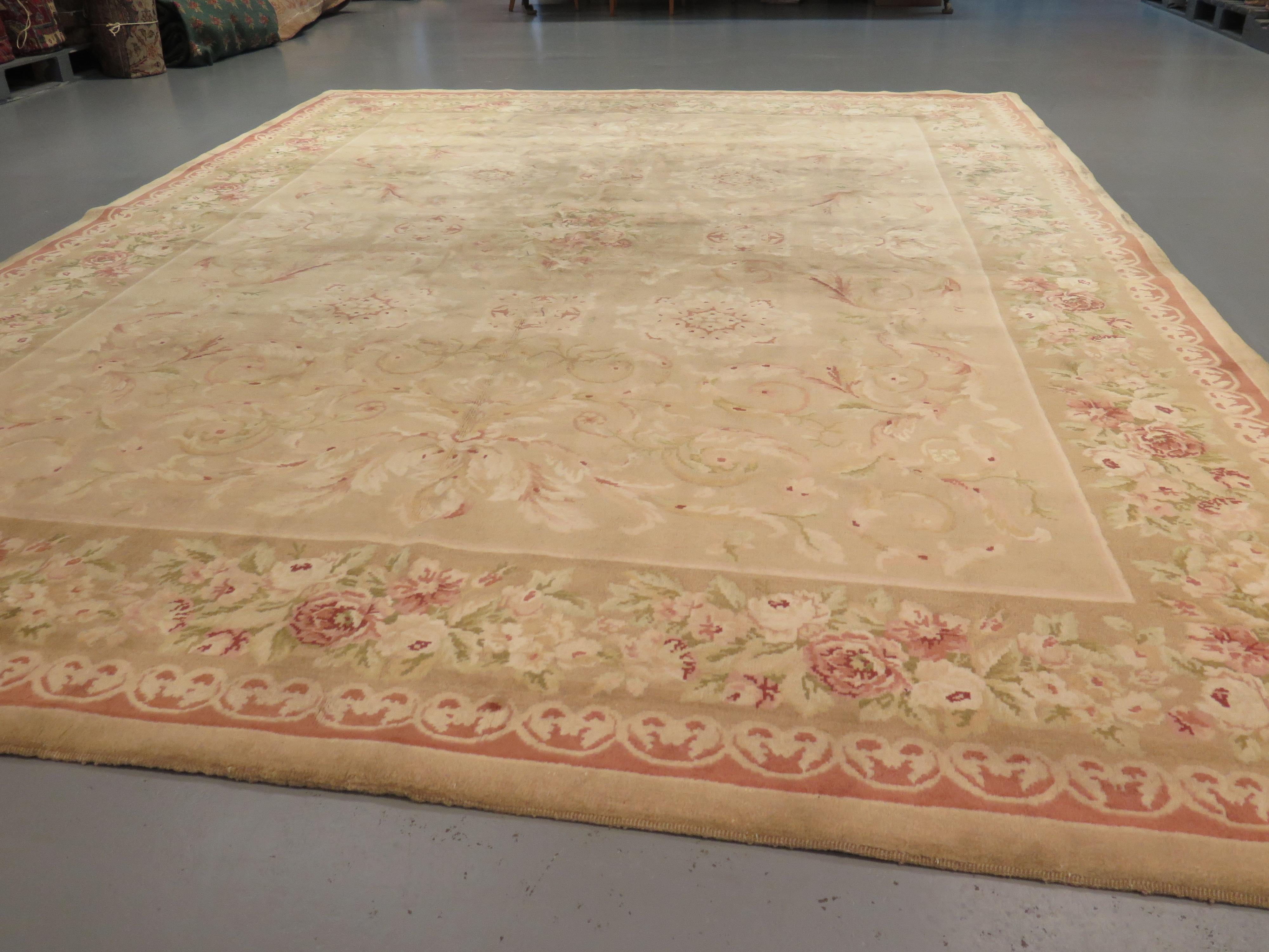 European Fine Continental Savonnerie Carpet For Sale