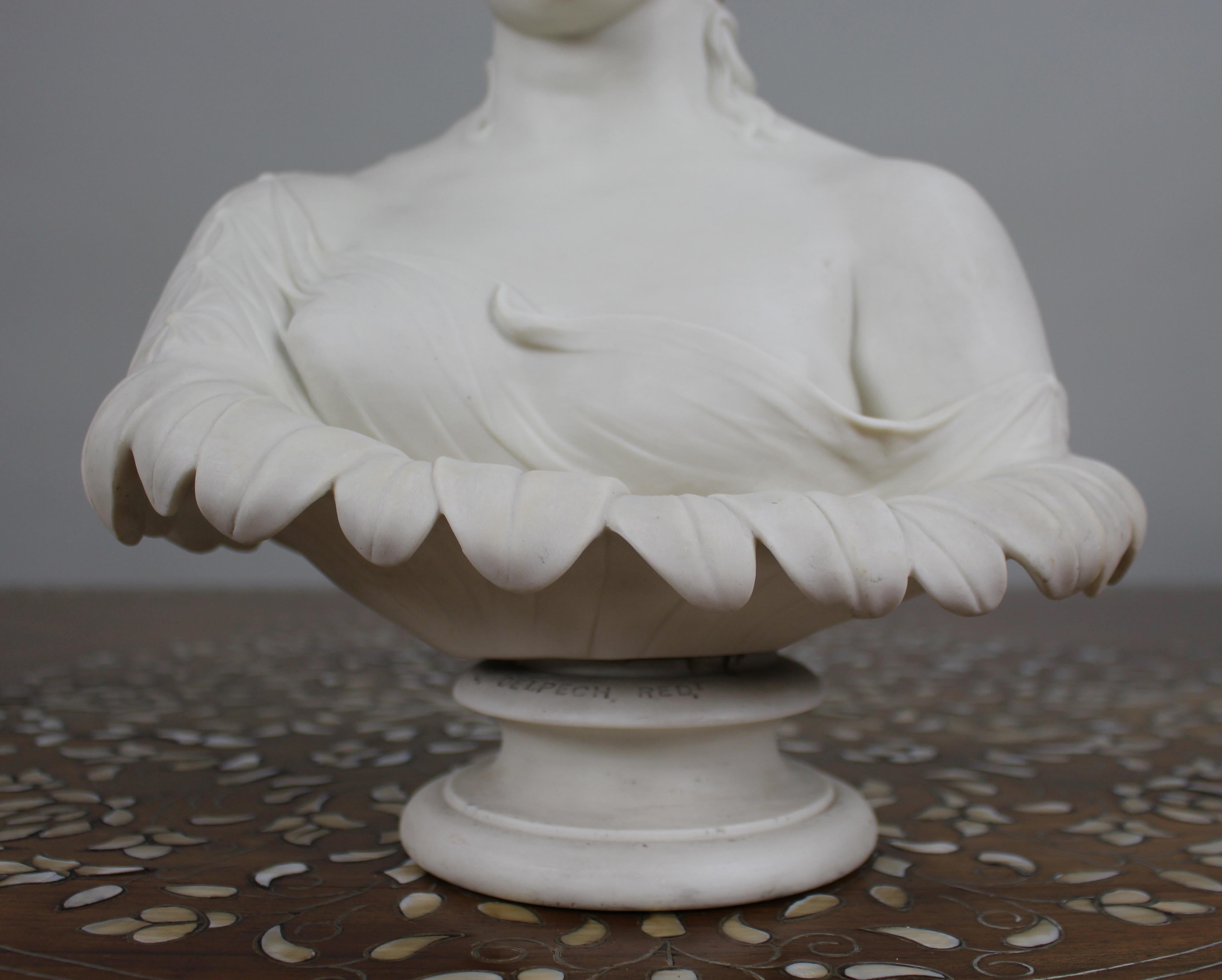XIX secolo Fine Copeland Parian C.Delpech Busto Clytie in vendita