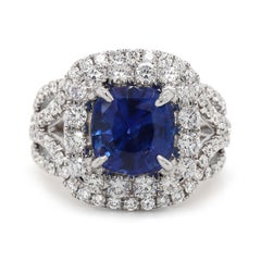 Fine Cushion Sapphire Ring
