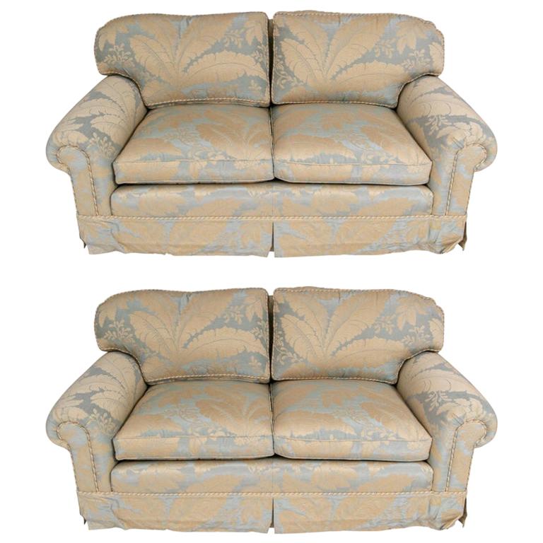 Fine Custom Loveseat, Pair For Sale at 1stDibs