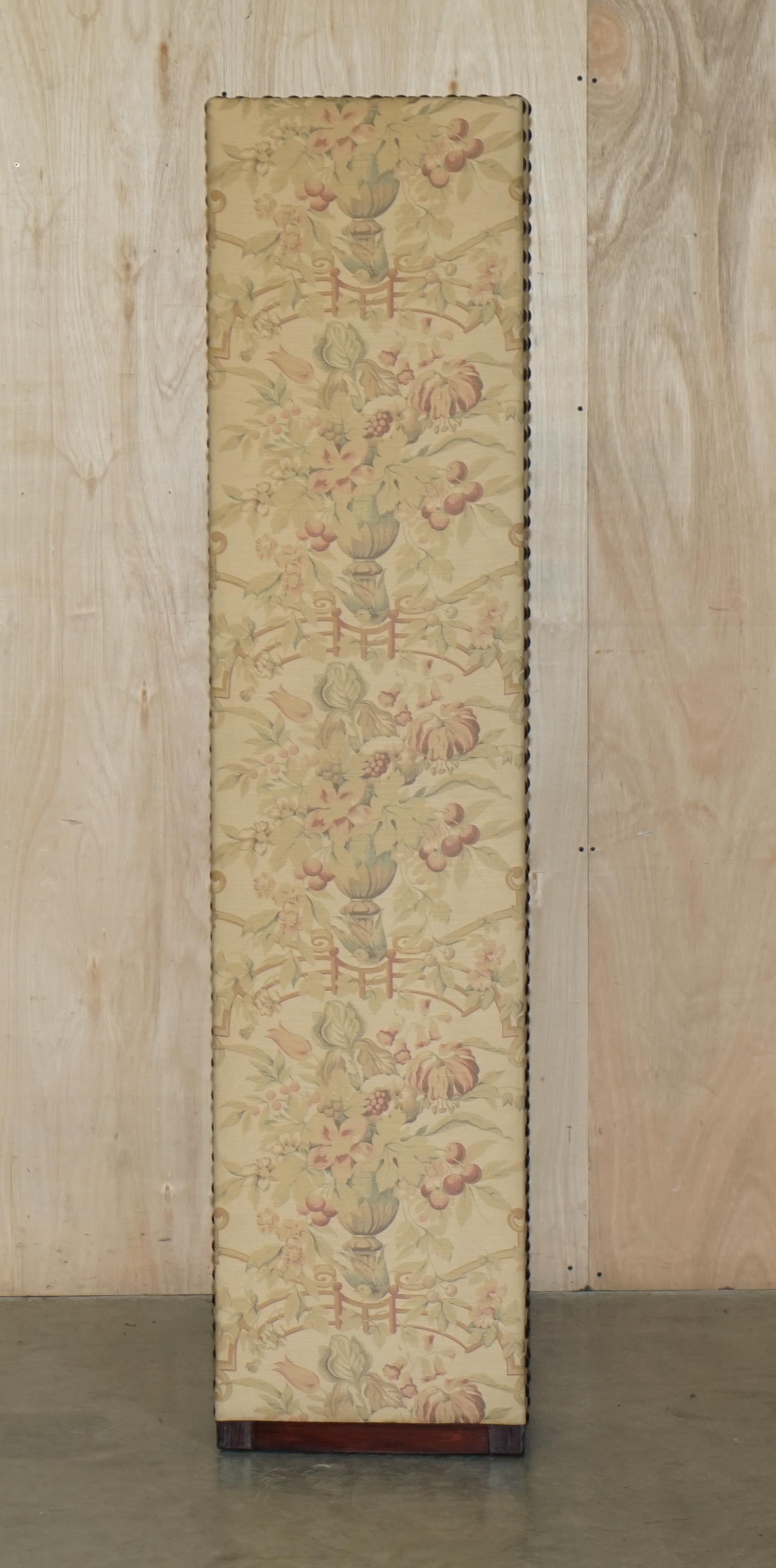 Fine Custom Made George Smith Chelsea Hardwood & Floral Upholstered Room Divider For Sale 13