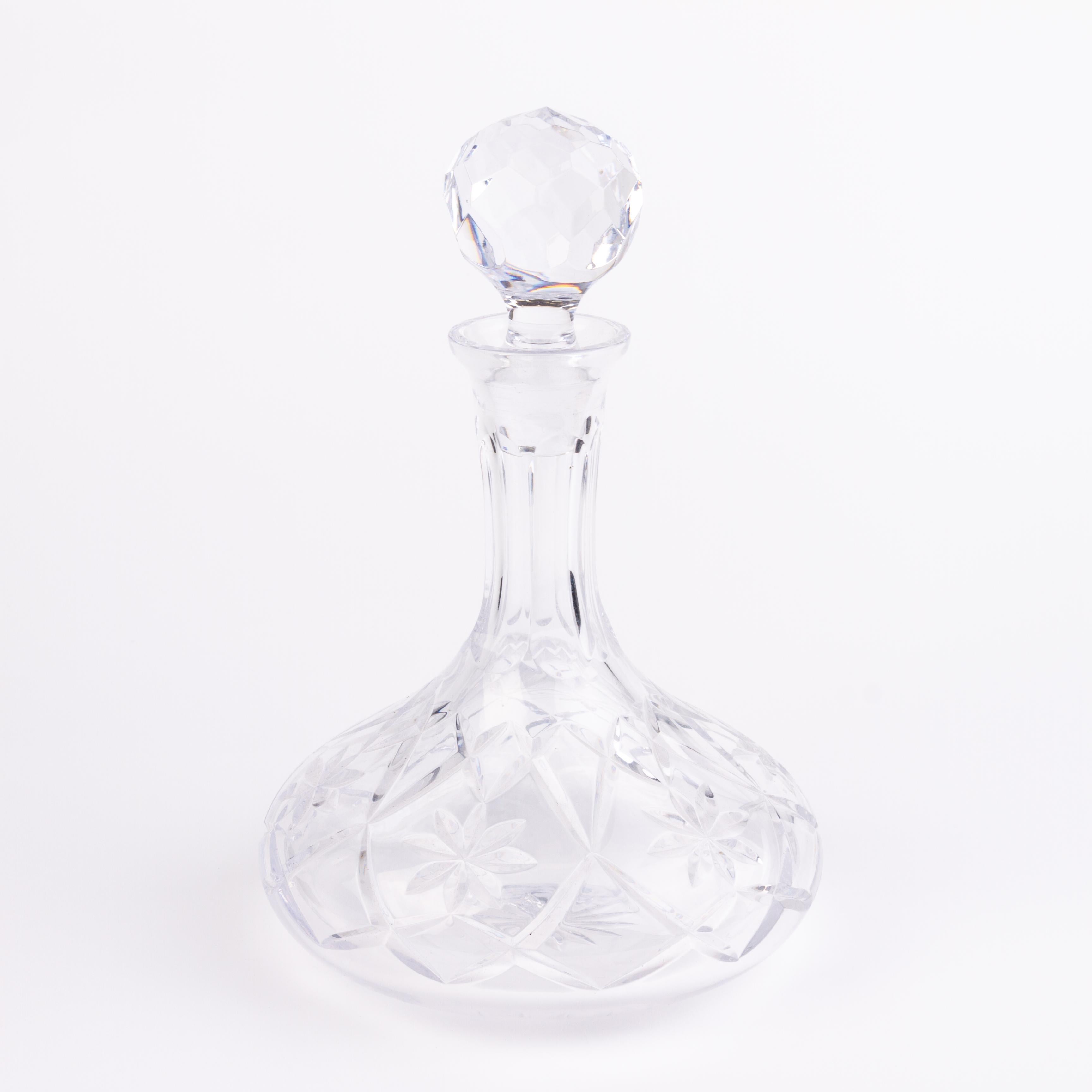19th Century Fine Cut Crystal Liquor Decanter Bottle  For Sale