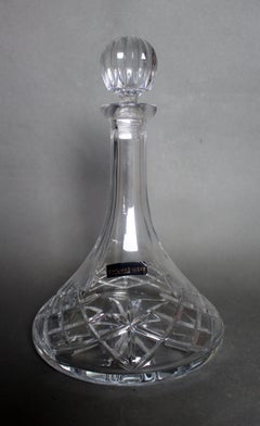 Fine Cut Glass Thomas Webb Crystal Ships Decanter