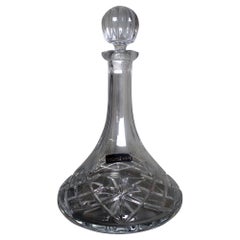 Fine Cut Glass Thomas Webb Crystal Ships Decanter