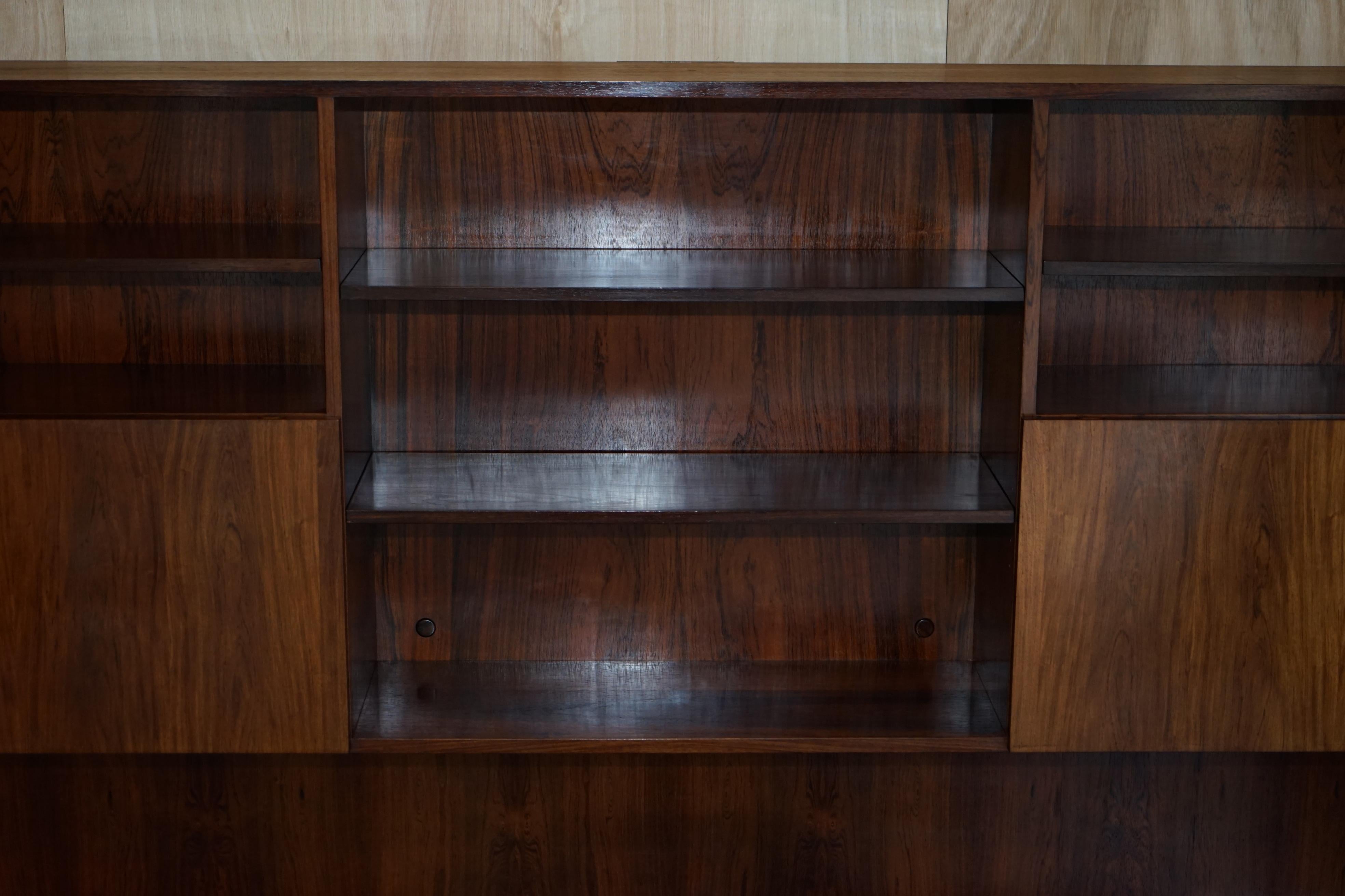 Fine Danish Hardwood Mid-Century Modern 1960's Bookcase Bar Sideboard For Sale 4
